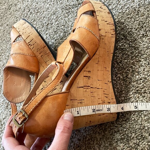 Chloe Leather Cork Wedge Size 40.5 /USA 10.5 - Picture 6 of 7